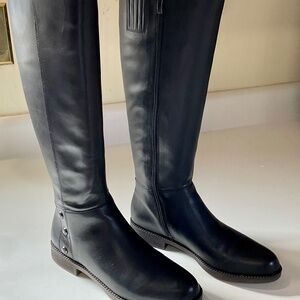 Franco Sarto woman’s black leather 16 1/2” height boots 7M